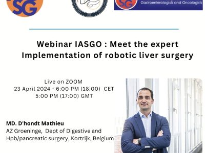IASGO Meet for Expert-Implementation of robotic liver surgery, 23 aprilie 2024 IASGO Meet for Expert-Implementation of robotic liver surgery, 23 aprilie 2024